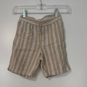 Old Navy Tan and White Striped Kids Shorts